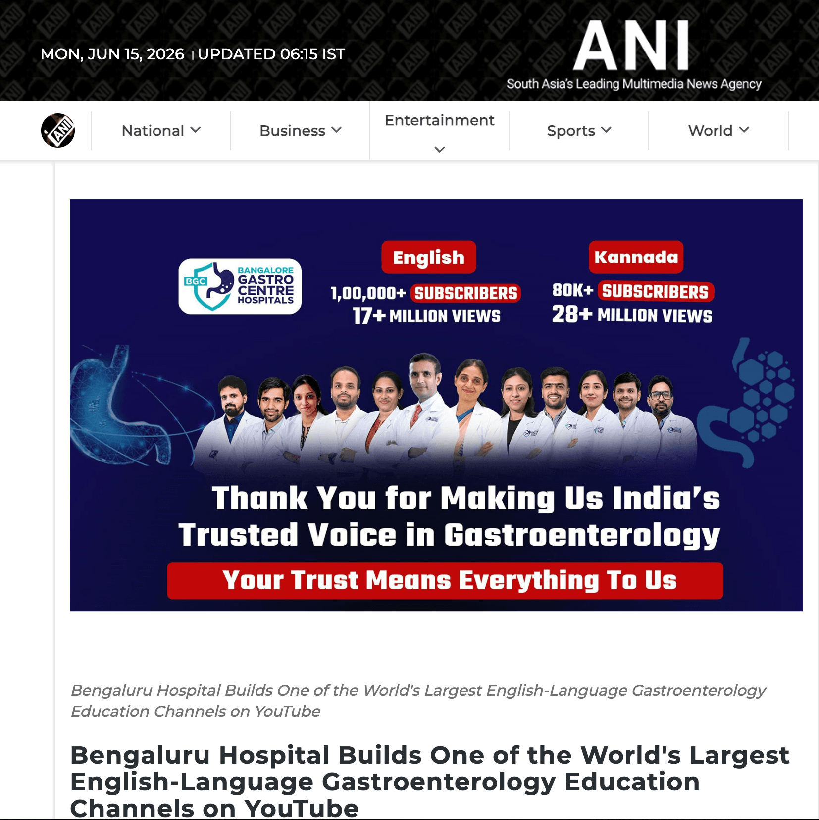 ANI Features BGC’s Global Impact in Digestive Health...