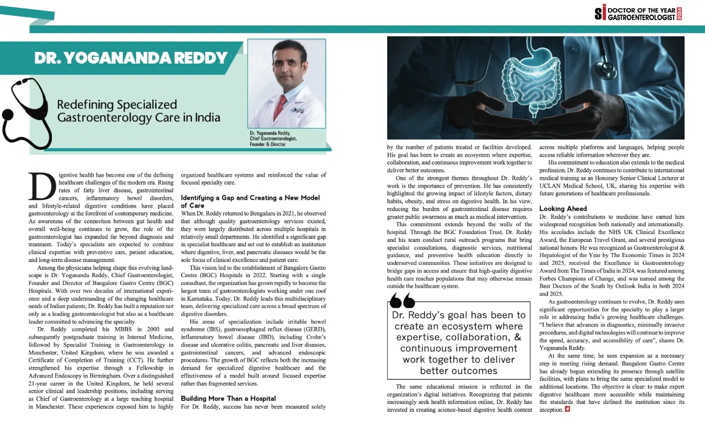 Dr. Yogananda Reddy Featured as Doctor of the...