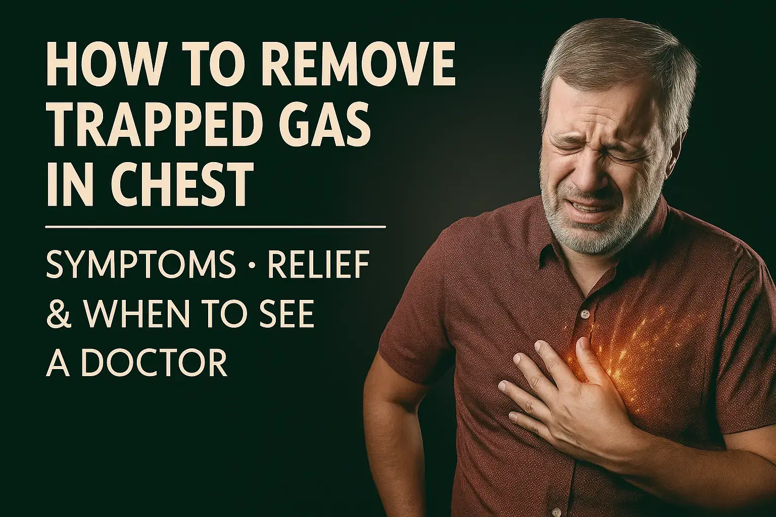 How to Remove Trapped Gas in Chest: Symptoms, Relief & When to See a Doctor